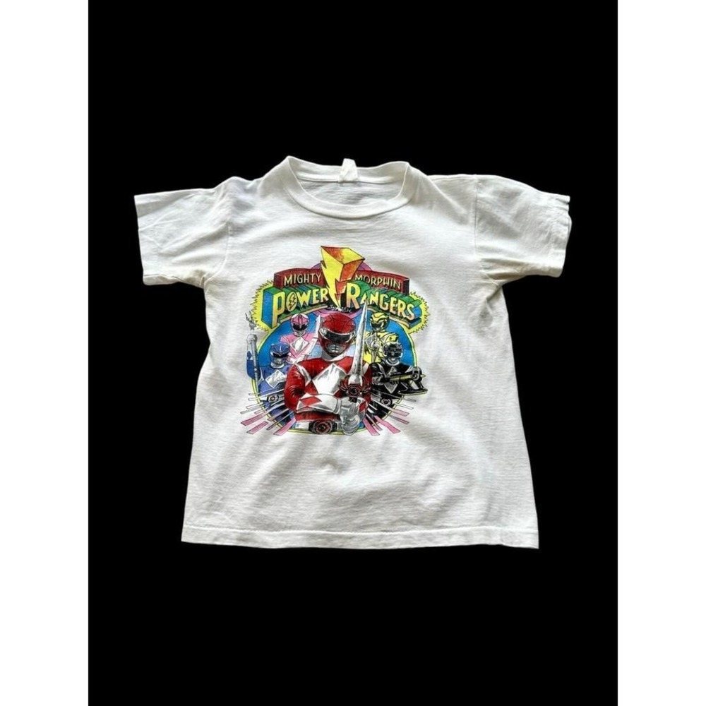 Vintage Power Rangers Shirt Womens XS Saban's Mighty Morphin Retro Baby‎ T-Shirt